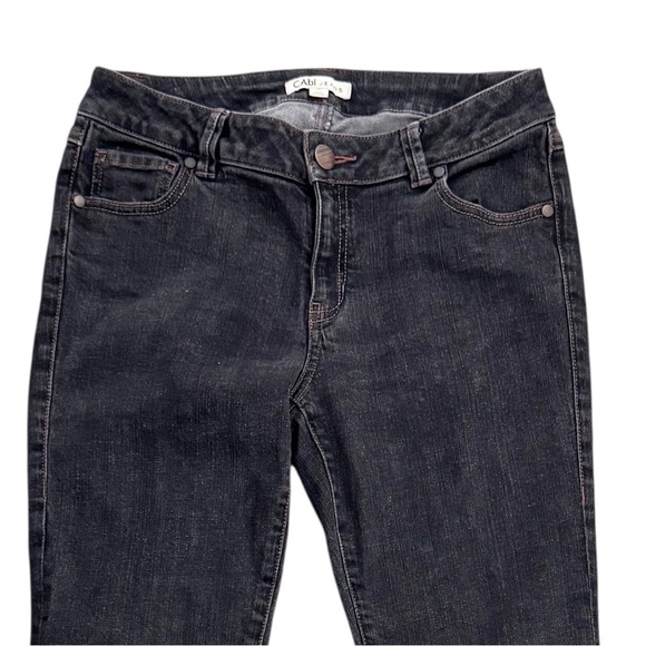 CAbi Jeans #202 Size 6 Skinny Ankle Gray Denim Black Wash Cotton-Spandex - Picture 3 of 9